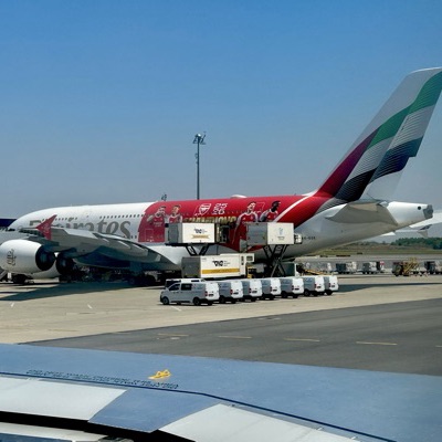 A6-EOE Airbus A380-800 Emirates, VIE → DXB, 29 Jun 2026, photographed by AlphaOscarGolf