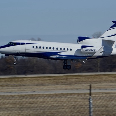 N675AZ Dassault Falcon 900 Private flight, AZO → LAN, 9 Mar 2025, photographed by Kilo Juliet Whiskey